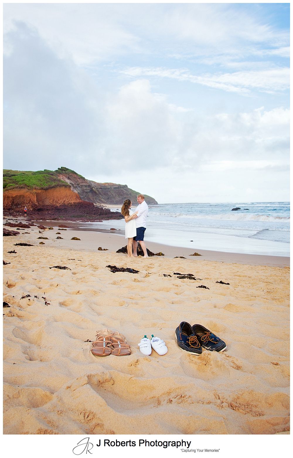 Pregnancy Announcement Portrait Photography at Long Reef Beach Sydney